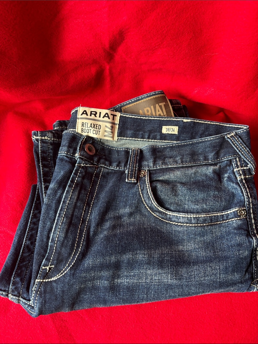 Ariat Men’s Relaxed Boot Cut Jeans - Dark Blue
